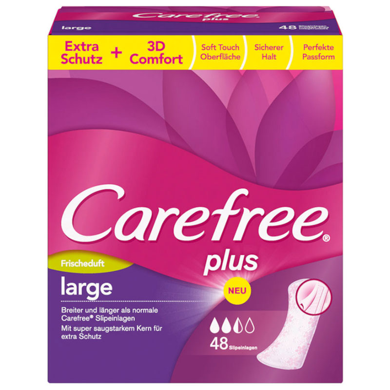 Carefree Plus Fresh Large Panty Liners